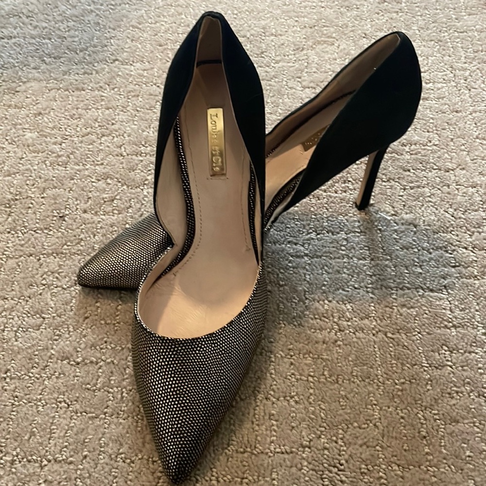 Louise et Cie black and silver pumps
